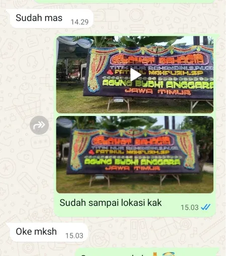 Pengiriman Papan Bunga Rembul Bojong